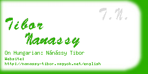 tibor nanassy business card
